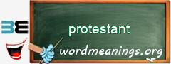 WordMeaning blackboard for protestant